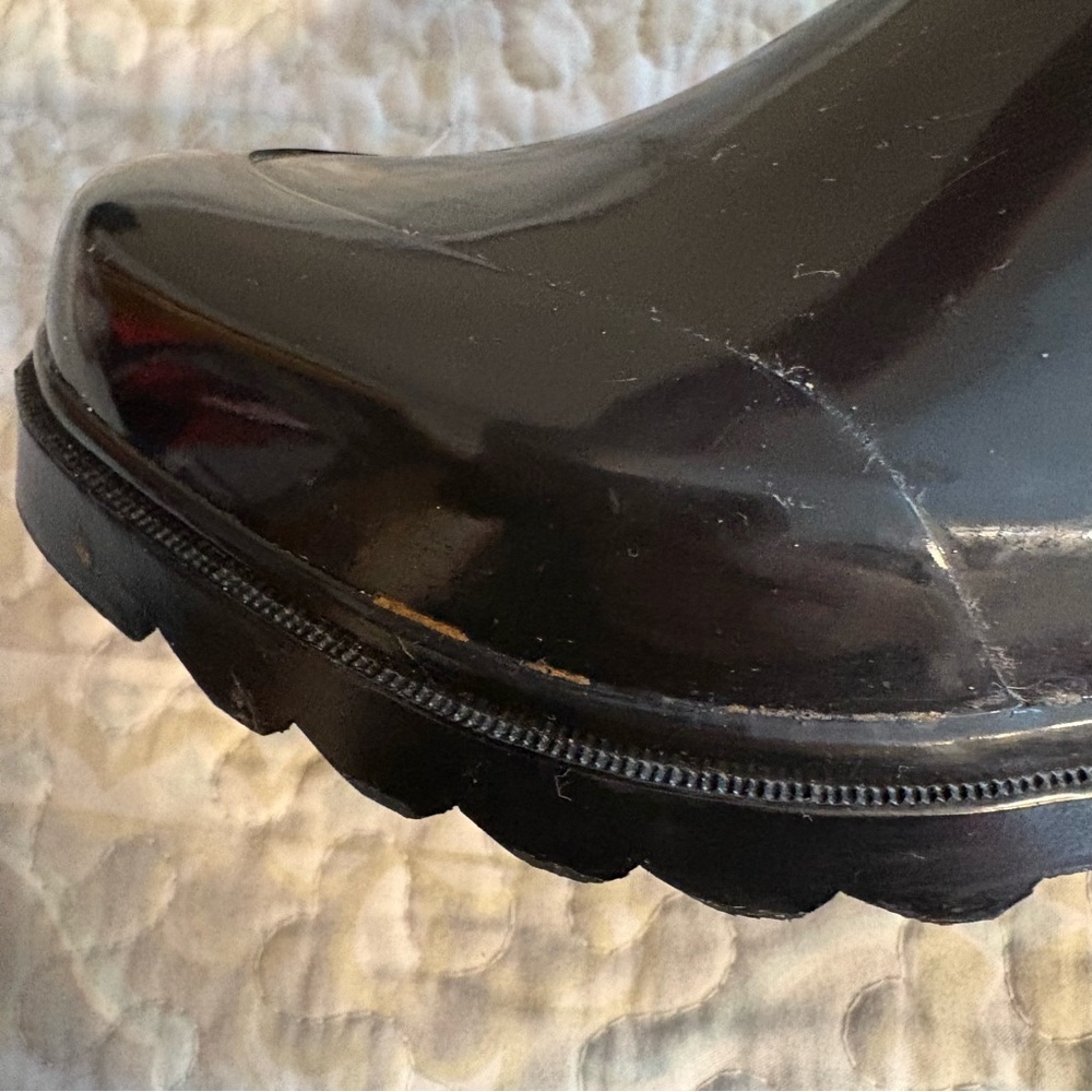 Michael Kors MK Logo Black and Brown Mid-Calf Rain Boots - Picture 6 of 8